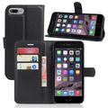 iPhone 7 Plus / iPhone 8 Plus Wallet Case with Stand Feature - Black
