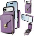 iPhone Air All-in-One Case with Wallet & Strap - Purple