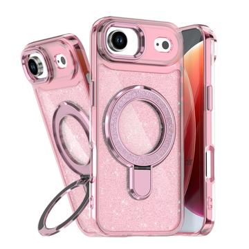 iPhone Air Glitter Hybrid Case with Kickstand - MagSafe Compatible - Pink