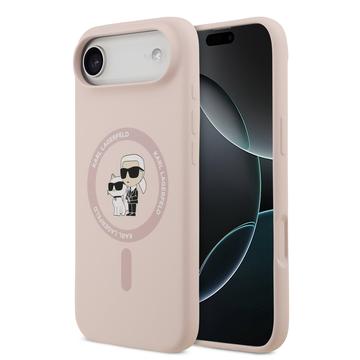 iPhone Air Karl Lagerfeld Karl and Choupette Liquid Silicone MagSafe Case - Pink