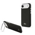 iPhone Air Lacoste Iconic Petit Pique Camera Stand Case - MagSafe Compatible - Black