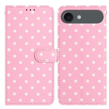 iPhone Air Polka Dot Pattern Wallet Case - Pink