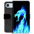 iPhone Air Premium Wallet Case - Blue Fire Dragon