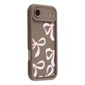 iPhone Air Stylish Shockproof TPU Case with Raised Edges - Brown / Big Bow