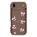 iPhone Air Stylish Shockproof TPU Case with Raised Edges - Brown / Bow