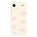 iPhone Air Stylish Shockproof TPU Case with Raised Edges - White / Bow