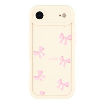 iPhone Air Stylish Shockproof TPU Case with Raised Edges - White / Bow