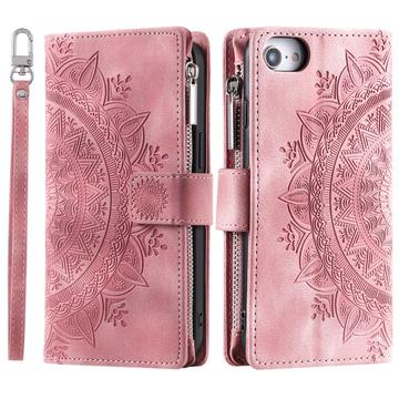 iPhone 16e Mandala Series Wallet Case - Rose Gold