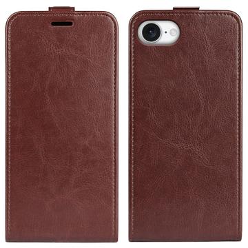 iPhone 16e Vertical Flip Case with Card Slot - Brown