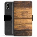 iPhone X / iPhone XS Premium Wallet Case - Wood