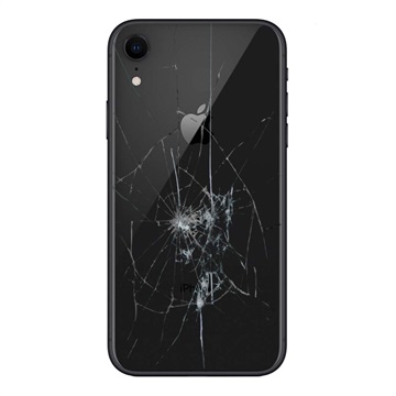 iPhone XR Back Cover Repair - Glass Only - Black