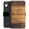 iPhone XR Premium Wallet Case - Wood