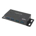 LogiLink UA0170 4-Port USB 3.0 Hub - Black