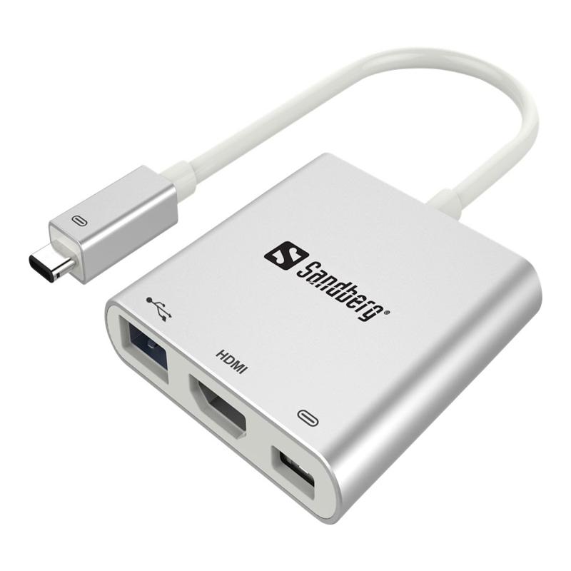 I4 - USB-C hub to HDMI, VGA, USB A 3.0 and USB-C 3.1