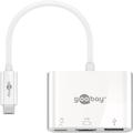 Goobay USB-C to HDMI / USB 3.0 & USB-C PD Adapter Cable - White