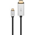 Goobay USB-C to Dual HDMI Adapter Cable - 2m - Black / Silver