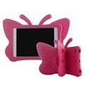 iPad Mini 2, iPad Mini 3 3D Shockproof Kids Case - Butterfly - Hot Pink