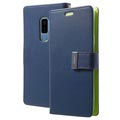 Samsung Galaxy S9+ Mercury Rich Diary Wallet Case - Blue