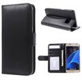 Samsung Galaxy S7 Premium Wallet Case with Stand Feature - Black