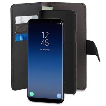 Samsung Galaxy S9+ Puro 2-in-1 Detachable Wallet Case - Black