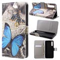 Style Series Huawei P20 Pro Wallet Case - Blue Butterfly