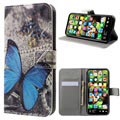 iPhone X / iPhone XS Style Series Wallet Case - Blue Butterfly