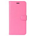 Huawei Honor 9 Textured Wallet Case - Hot Pink