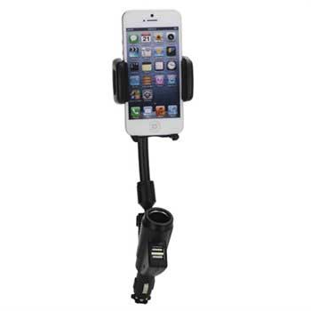 Universal Dual USB Car Charger / Holder