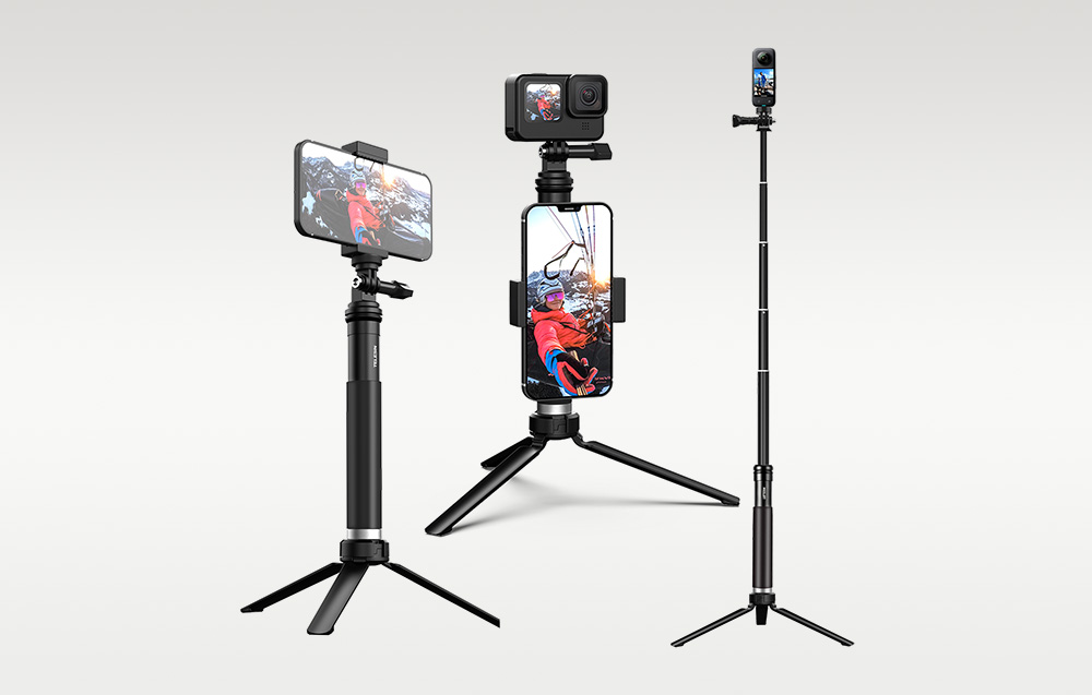 Telesin GP-MNP-090-S Sport Camera Selfie Stick / Tripod - Black