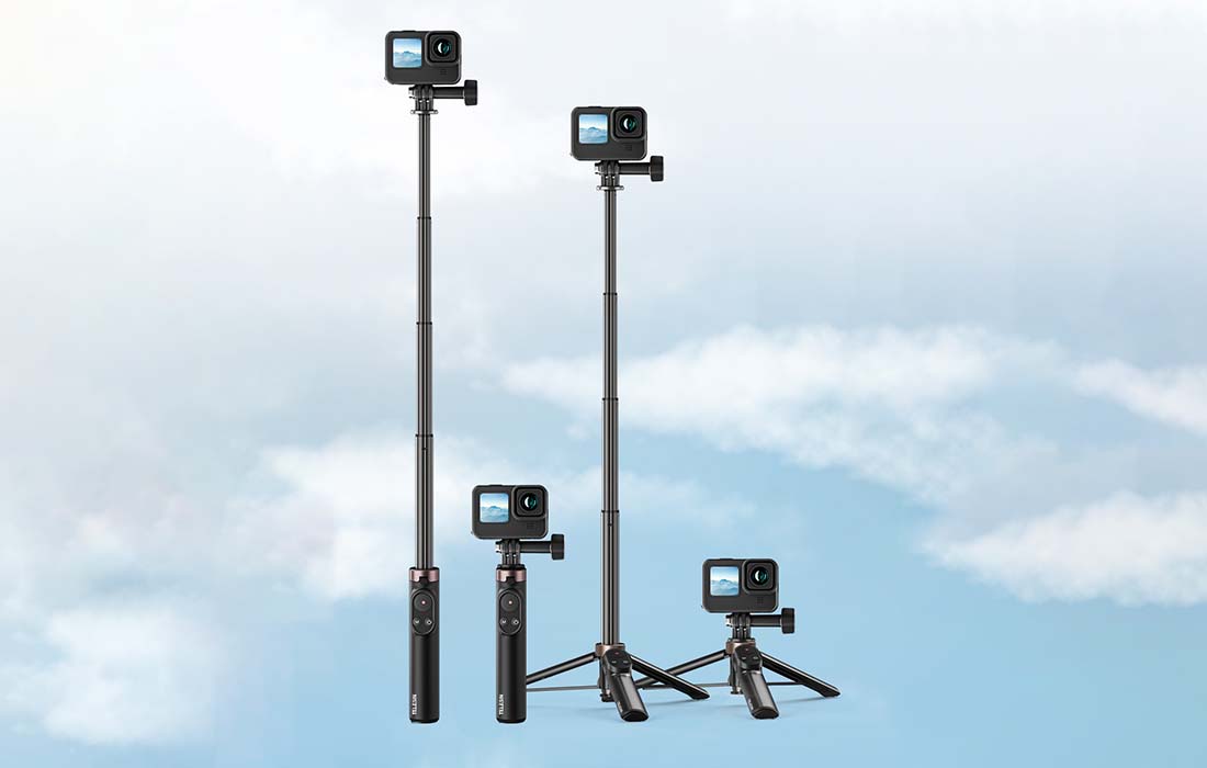 Telesin TE-RCSS-001 Smartphones/Sport Cameras Selfie Stick w. Bluetooth Remote Controller